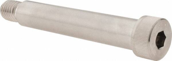 Made in USA - 3/4" Shoulder Diam x 4" Shoulder Length, 5/8-11 UNC, Hex Socket Shoulder Screw - 300, 18-8 Stainless Steel, Uncoated, 1/2" Head Height x 1" Head Diam - Industrial Tool & Supply
