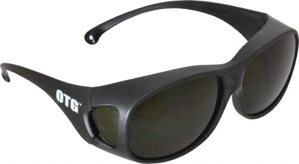 Jackson Safety - Green Lenses, Framed Welding Glasses - Scratch Resistant, Black Frame, Size Universal, Over the Glasses - Industrial Tool & Supply