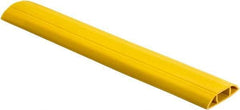 Hubbell Wiring Device-Kellems - 1 Channel, 3 Ft Long, 1-1/4" Max Compatible Cable Diam, Yellow PVC On Floor Cable Cover - 142.24mm Overall Width x 43.18mm Overall Height, 45.98mm Channel Width x 1-1/4" Channel Height - Industrial Tool & Supply