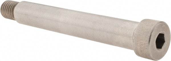 Value Collection - 3/4" Shoulder Diam x 4-3/4" Shoulder Length, 5/8-11 UNC, Hex Socket Shoulder Screw - 18-8 Stainless Steel, Uncoated, 1/2" Head Height x 1" Head Diam - Industrial Tool & Supply