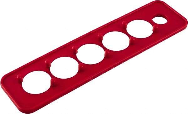 Triton - 10 Piece Capacity Magnetic Socket Holder Strip - 1/4" Drive, Red - Industrial Tool & Supply