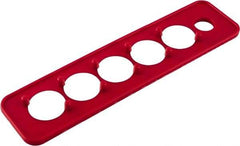 Triton - 10 Piece Capacity Magnetic Socket Holder Strip - 1/4" Drive, Red - Industrial Tool & Supply