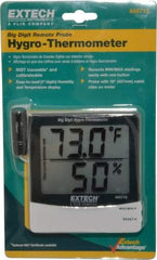 Extech - 14 to 140°F, 10 to 99% Humidity Range, Thermo-Hygrometer - 4% Relative Humidity Accuracy - Industrial Tool & Supply