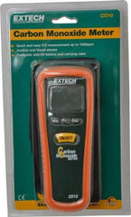 Extech - Audible Alarm, LCD Display, Carbon Monoxide (CO) Meter - Monitors Carbon Monoxide - Industrial Tool & Supply
