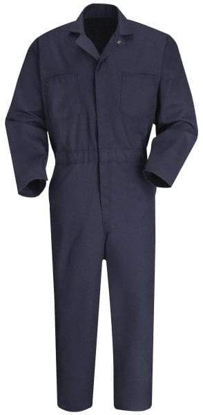 VF Imagewear - Size 52 Regular, Navy Blue, Zipper, General Purpose Coverall - 52" Chest, Cotton, Polyester, 7 Pockets - Industrial Tool & Supply