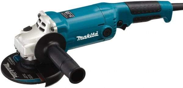Makita - 5" Wheel Diam, 11,000 RPM, Corded Angle & Disc Grinder - 5/8-11 Spindle, 120 Volts, 10.5 Amps - Industrial Tool & Supply