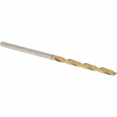 Guhring - #48 118° High Speed Steel Jobber Drill - TiN Finish, Right Hand Cut, Spiral Flute, Straight Shank, 49mm OAL, Standard Point - Industrial Tool & Supply