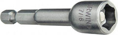 Irwin - 3 Piece, Nutdrivers Handle, Bit Holder - 0.05 to 1/4" Hex, 1/4" Hex Drive - Industrial Tool & Supply