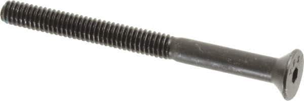 Value Collection - #8-32 UNC Hex Socket Drive, Flat Screw - Alloy Steel, Black Oxide Finish, Partially Threaded, 2" OAL - Industrial Tool & Supply