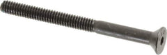 Value Collection - #8-32 UNC Hex Socket Drive, Flat Screw - Alloy Steel, Black Oxide Finish, Partially Threaded, 2" OAL - Industrial Tool & Supply