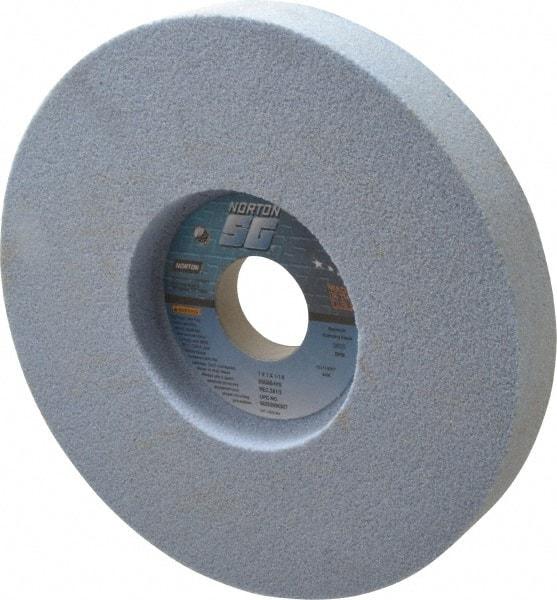 Norton - 7" Diam x 1-1/4" Hole x 1" Thick, I Hardness, 60 Grit Surface Grinding Wheel - Ceramic, Type 5, Medium Grade, 3,600 Max RPM, Vitrified Bond, One-Side Recess - Industrial Tool & Supply