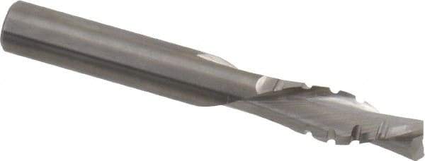 Onsrud - 3/8" Cutting Diam x 1-1/8" Length of Cut, 2 Flute, Downcut Spiral Router Bit - Uncoated, Right Hand Cut, Solid Carbide, 3" OAL x 3/8" Shank Diam, Chipbreaker, 30° Helix Angle - Industrial Tool & Supply