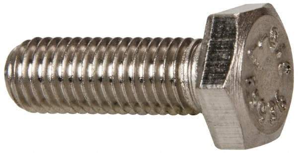 Value Collection - 1/4-28 UNF, 3/4" Length Under Head Hex Head Cap Screw - Fully Threaded, Grade 316 Stainless Steel, Uncoated, 7/16" Hex - Industrial Tool & Supply
