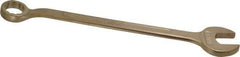 Ampco - 1-1/4" 12 Point Offset Combination Wrench - 15° Offset Angle, 19-1/2" OAL, Aluminum Bronze, Plain Finish - Industrial Tool & Supply