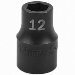 SK - Impact Socket - 1/2"DR 12MM IMPACT SOCKET - Industrial Tool & Supply