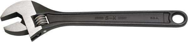 SK - 3/4" Jaw Capacity, 6" Standard Adjustable Wrench - Steel, Black Finish, 6" OAL - Industrial Tool & Supply