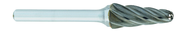 SL-5A -- 1/2 x 1-1/8 LOC x 1/4 Shank x 2 OAL 14 Degree Included Angle Carbide Aluminum Cut Burr - Industrial Tool & Supply