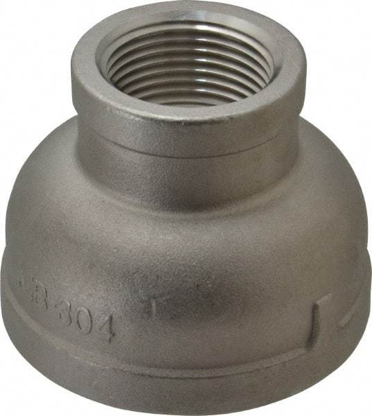 Merit Brass - 2 x 1" Grade 304 Stainless Steel Pipe Reducer Coupling - FNPT x FNPT End Connections, 150 psi - Industrial Tool & Supply