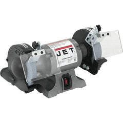 Jet - 6" Wheel Diam x 3/4" Wheel Width, 1/2 hp Grinder - 1/2" Arbor Hole Diam, 1 Phase, 3,450 Max RPM, 115 Volts - Industrial Tool & Supply