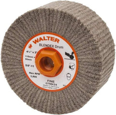 WALTER Surface Technologies - 4-1/2" Diam Aluminum Oxide Unmounted Flap Wheel - 5/8" Hole, 5/8-11 Thread, 2" Wide, Nonwoven, Fine Grade, 3,800 Max RPM - Industrial Tool & Supply