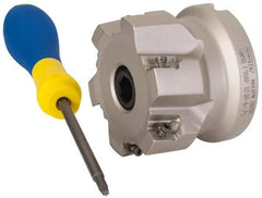 Iscar - 6 Inserts, 2" Cut Diam, 3/4" Arbor Diam, 0.39" Max Depth of Cut, Indexable Square-Shoulder Face Mill - 0/90° Lead Angle, 1.57" High, AP..1003.. & HM90 AP..1003.. Insert Compatibility, Series HM90 - Industrial Tool & Supply