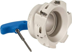 Iscar - 6 Inserts, 4" Cut Diam, 1-1/2" Arbor Diam, 0.56" Max Depth of Cut, Indexable Square-Shoulder Face Mill - 0/90° Lead Angle, 2" High, AD..1505.. & HM90 AD..1505.. Insert Compatibility, Series HM90 - Industrial Tool & Supply