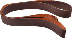 Norton - 2" Wide x 132" OAL, 220 Grit, Aluminum Oxide Abrasive Belt - Aluminum Oxide, Very Fine, Coated, J Weighted Cloth Backing, Series R245 - Industrial Tool & Supply
