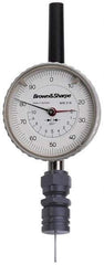 TESA Brown & Sharpe - Round Depth Gage Base - 0.24 Inch Base Hole Diameter, Use with Dial Depth Gages - Industrial Tool & Supply