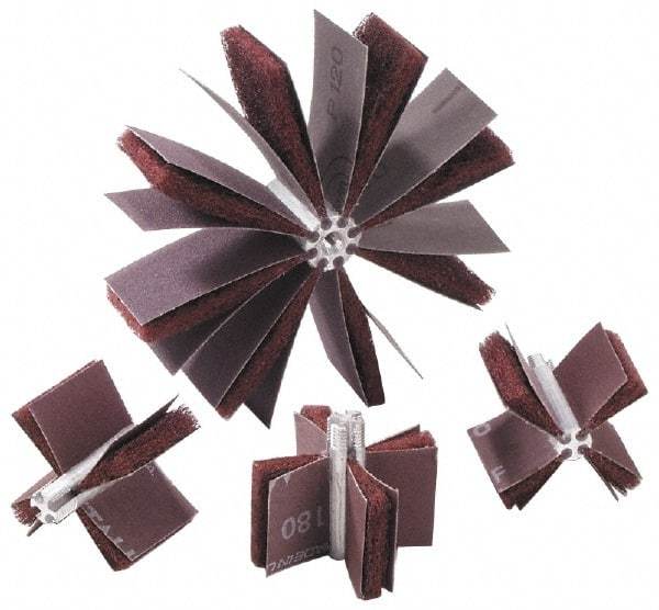 Merit Abrasives - 180 Grit, Nonwoven, Aluminum Oxide Bore Polisher - Very Fine Grade, 22,000 RPM, Polishes Bores with 1 to 1-1/2" Diam - Industrial Tool & Supply