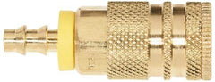 Coilhose Pneumatics - Lock-On Hose Barb Industrial Pneumatic Hose Coupler - Plated Steel, 3/8" Body Diam, 3/8" Hose ID - Industrial Tool & Supply