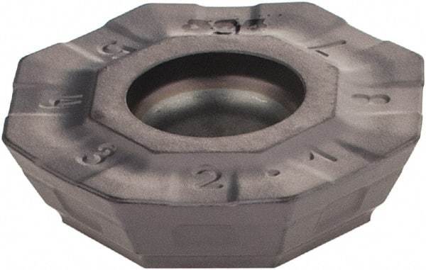 Iscar - OFMT07T3 Grade IC928 Carbide Milling Insert - TiAlN Finish, 0.1705" Thick, 0.7008" Inscribed Circle, 0.6mm Corner Radius - Industrial Tool & Supply