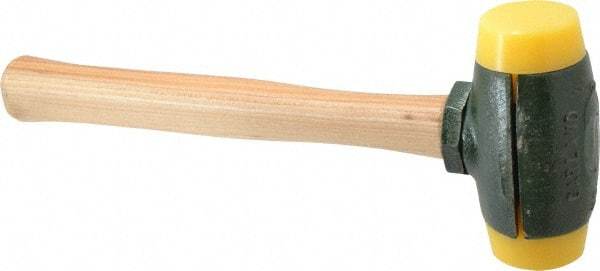 Garland - 2-3/4 Lb Head 1-3/4" Face Plastic Split Head Hammer - 12-3/4" OAL, Wood Handle - Industrial Tool & Supply