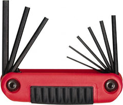 Eklind - 9 Piece Fold-Up Hex Key Set - Industrial Tool & Supply