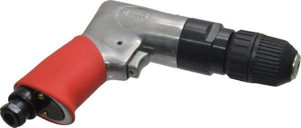 Sioux Tools - 3/8" Reversible Keyless Chuck - Pistol Grip Handle, 1,800 RPM, 0.47 hp - Industrial Tool & Supply