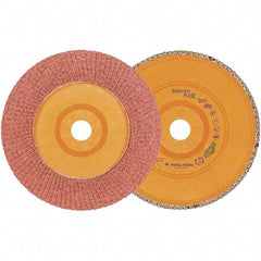 WALTER Surface Technologies - 60 Grit, 7" Disc Diam, 7/8" Center Hole, Zirconia Alumina Flap Disc - 8,600 Max RPM, Plastic Backing, Arbor Attaching System, Coated - Industrial Tool & Supply
