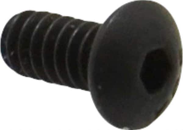 Value Collection - #6-32 UNC Hex Socket Drive, Button Screw - Alloy Steel, Black Oxide Finish, Fully Threaded, 5/16" Length Under Head - Industrial Tool & Supply