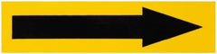 NMC - Pipe Marker with No Legend and Arrow Graphic - 1-1/2 to 2" Pipe Outside Diam, Black on Yellow - Industrial Tool & Supply