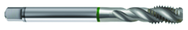 M10x1.5 6H 3-Flute Cobalt Green Ring Semi-Bottoming 40 degree Spiral Flute Tap-Bright - Industrial Tool & Supply