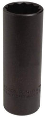 Proto - 7/8", 1/2" Drive, Deep Hand Socket - 12 Points, 3-1/4" OAL, Alloy Steel, Black Finish - Industrial Tool & Supply