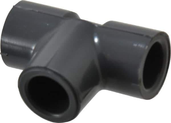 Value Collection - 1/4" PVC Plastic Pipe Tee - Schedule 80, Slip End Connections - Industrial Tool & Supply