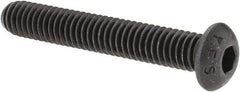 Value Collection - 5/16-18 UNC Hex Socket Drive, Button Screw - Alloy Steel, Black Oxide Finish, Fully Threaded, 2" Length Under Head - Industrial Tool & Supply