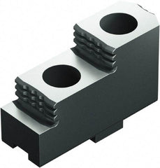 Schunk - 10" Max Chuck Diam Compatibility, Case Hardened Steel Tongue & Groove Hard Lathe Top Jaws - 2 Steps - Industrial Tool & Supply