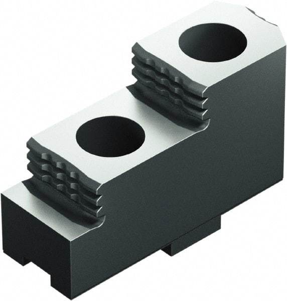 Schunk - 12" Max Chuck Diam Compatibility, Case Hardened Steel Tongue & Groove Hard Lathe Top Jaws - 2 Steps - Industrial Tool & Supply