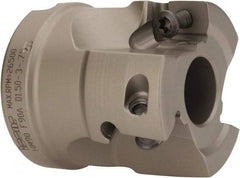 Iscar - 3 Inserts, 1-1/2" Cut Diam, 3/4" Arbor Diam, 0.56" Max Depth of Cut, Indexable Square-Shoulder Face Mill - 0/90° Lead Angle, 1.57" High, AD..1505.. & HM90 AD..1505.. Insert Compatibility, Series HM90 - Industrial Tool & Supply