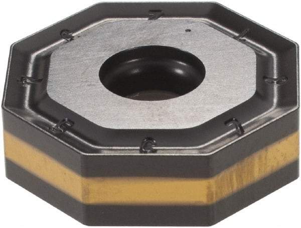 Iscar - ONMU080608 MM Grade IC5400 Carbide Milling Insert - TiCN/Al2O3/TiN Finish, 0.2362" Thick, 0.7953" Inscribed Circle, 0.8mm Corner Radius - Industrial Tool & Supply