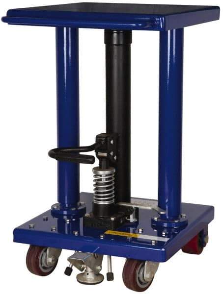 Value Collection - 500 Lb Capacity Hydraulic Lift Table - 30" to 47-1/2" Lift Height, 18" Platform Length x 18" Platform Width - Industrial Tool & Supply