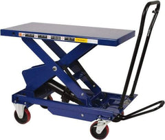 Value Collection - 1,750 Lb Capacity Hydraulic Scissor Elevating Cart - 16" to 39" Lift Height, 36" Platform Length x 20" Platform Width - Industrial Tool & Supply