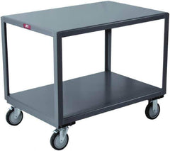 Jamco - Flush Mobile Table - Steel, Gray, 36" Long x 30" Deep x 30" High - Industrial Tool & Supply