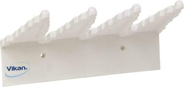 Vikan - 22 Lb, 6-1/2" Wide, 2-1/2" High, Polypropylene, Wall Bracket - 9-1/2" Long, 3 Holders - Industrial Tool & Supply
