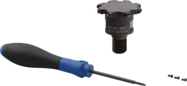 Seco - Modular Connection Connection, 0.236" Cutting Width, 0.409" Depth of Cut, 2" Cutter Diam, 8 Tooth Indexable Slotting Cutter - R335.29 Toolholder, RD.. 06.. Insert, Right Hand Cutting Direction - Industrial Tool & Supply